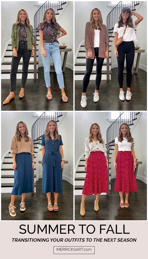 Transition Summer To Fall Outfits, Summer To Fall Outfits, Summer To Fall Transition Outfits, Lydia Tomlinson, Merricks Art, Outfit Dinner, Fall Transition Outfits, Summer Outfits For Moms, Transition Outfits