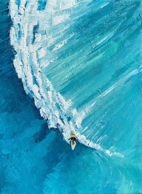 Surfer Painting, Surf Posters, Surf Painting, Canvas For Beginners, College Room, Wave Painting, Acrylic Painting For Beginners, Art Things, Simple Acrylic Paintings