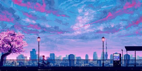 Aesthetic Anime Scenery Wallpaper, Photo Japon, Wallpaper Komputer, Wallpaper Seni, Wallpaper Estetika, Background 4k, Aesthetic Collection, Wallpaper Computer, Anime City