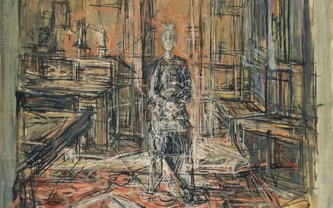 Giacometti : The Artist's Mother 1950 Giacometti Paintings, Alberto Giacometti, Chur, National Portrait Gallery, Piet Mondrian, Portrait Gallery, Vintage Artwork, Life Drawing, Museum Of Modern Art