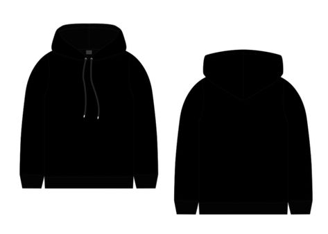 Technical Sketch, Drawing Kids, Man Sketch, Black Hoodie Men, Hoodie Mockup, Back View, Urban Style, Technical Drawing, Hoodie Design