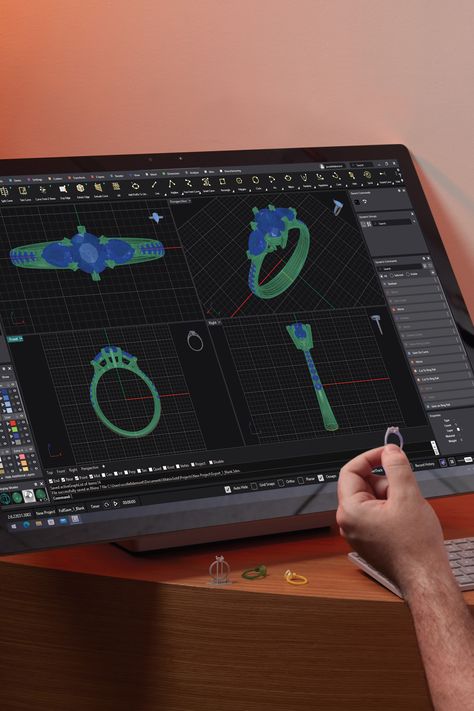 Take your jewelry design to the next level with MatrixGold, an innovative 3D CAD software that places complete creative control in your hands when designing custom jewelry. Click through to learn more about MatrixGold. Jewellery Content, Illustrator Video, Drawing Jewelry, Jewelry Guide, Jewelry Sketches, Aesthetic Branding, Cad Designer, Gold Gallery, Branding Content
