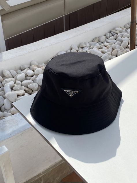 Black prada bucket hat vacation aesthetic holiday travel Aesthetic Bucket Hat, Bucket Hat Aesthetic, Prada Bucket Hat, Hat Aesthetic, Aesthetic Feed, Vacation Aesthetic, Bucket Hat, Prada, Miami