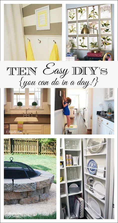 10 Easy Decor & DIY Projects You Can Do In A Day {Or Less!} | 11 Magnolia Lane Easy Home Improvement, Easy Decor, Diy House Projects, Diy Interior, Home Upgrades, Cool Diy Projects, Diy Home Improvement, Easy Diy Crafts, Diy Hacks