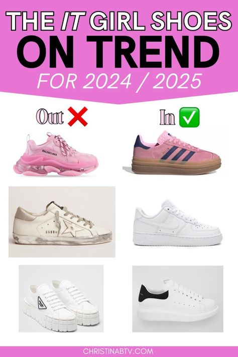 Explore the top Fashion Trends in footwear with our guide to Women's Trendy Shoes Sneakers for 2024 and 2025. From chic Preppy Shoes to must-have sneakers, discover the styles that are making waves in the fashion world. Stay ahead of the curve and elevate your wardrobe with the latest in trendy footwear. Sneakers 2025 Trend, 2024 Trend Shoes, Trendy Products 2024, Women’s Trendy Sneakers 2024, Trend Sneakers 2024 Woman, 2024 Sneaker Trends Women, Must Have Sneakers Women, Shoes Trend 2024, Trendy Shoes 2024