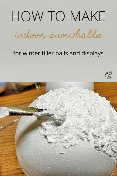 Indoor Snowballs, Fun Winter Crafts, Winter Craft, Rustic Crafts, Holiday Crafts Christmas, Christmas Ornaments Homemade, Winter Diy, Seasonal Crafts, Christmas Crafts Decorations