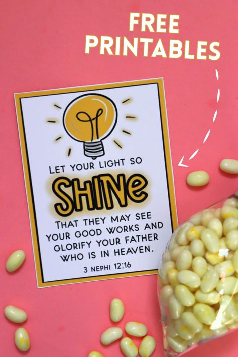 Let Your Light So Shine Free Printable, Let Your Light Shine Handout, Be The Light Gift Ideas, Share Some Kindness Bring Some Light Activities, Let Your Light Shine Printable Free, Shine Your Light Craft, Let Your Light Shine Classroom Theme, Let Your Light Shine Craft Sunday School, Be The Light Party