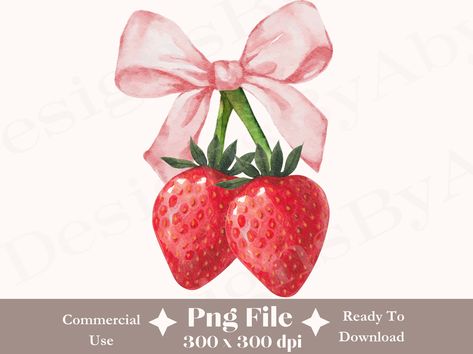 Strawberry Coquette, Cherry Png, Pink Bow Aesthetic, Png Ribbon, Cherry And Strawberry, Strawberry Png, Coquette Design, Bow Aesthetic, Instagram Animation