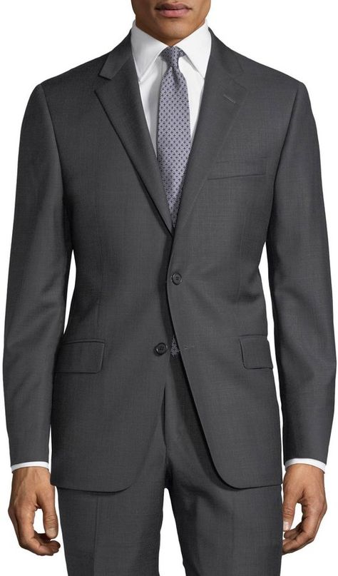 Hickey Freeman Two-Piece Wool Suit, Charcoal Men’s Suits, Wool Suit, Last Call, Clearance Sale, Mens Suits, Men's Blazer, Neiman Marcus, Suit Jacket, Two Piece