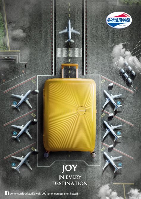 American Tourister Print Advert By FCB: Joy in Every Destination, 1 | Ads of the World™ Café Design, Clever Advertising, Travel Advertising, 광고 디자인, Travel Ads, Creative Advertising Design, Publicidad Creativa, Ppt Design, Graphic Design Ads