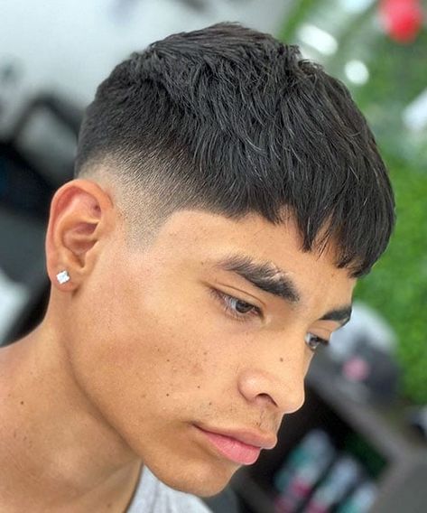 French Crop with Low Drop Fade and Jagged Fringe Drop Fade Textured Fringe, Mid Drop Fade Curly Hair, Drop Fade Short Hair, Drop Fade Buzzcut, Mid Drop Fade Haircut Men, Drop Fade With Design, Drop Fade Haircut Men, Drop Fade Curly Hair, Mid Drop Fade Haircut