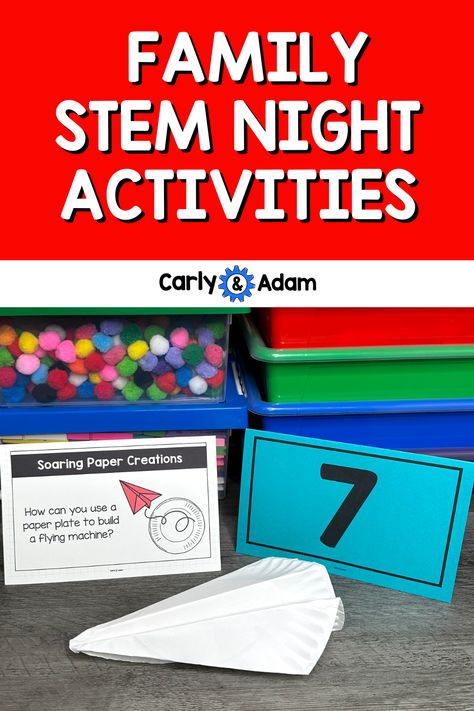 Plan an engaging Family STEM Night or Family STEAM Night with these 12 fun, hands-on and low-prep Family STEM Night Activities! No Prep Steam Activities, Science Family Night Activities, School Steam Night, Science Night Activities Elementary, Steam Night Activities Elementary, Stem Night Activities Elementary, Stem Night Ideas, Stem Night Activities, Steam Activities Elementary