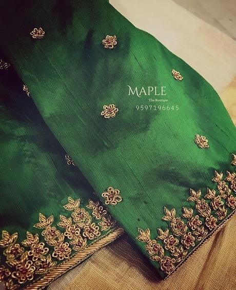 Blouse Designs Images, Green Blouse Designs, Latest Blouse Designs, Bed Of Roses, Saree Blouse Neck Designs, Wedding Saree Blouse Designs, Cutwork Blouse Designs, Blouse Design Images, Sari Blouse Designs