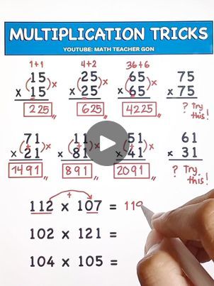 54K views · 1.3K reactions | Try this Amazing Multiplication Tricks‼️   #teachergon #math #mathreview #mathteachergon #mathematics #MULTIPLICATION #multiplicationtrick #mathtrick | By Ako si Teacher GonFacebook Mathematics Multiplication, Multiplication Tricks, Math Tutorials, Math Tutor, Math Review, Math Tricks, Math Teacher, Math Lessons, Book Worth Reading