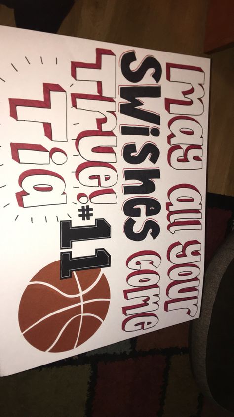 Sports Fan Poster Ideas, Fca Posters Ideas, Basketball Poster Senior Night, Basketball Campaign Posters, Sports Posters High School Basketball, Basketball Signs For Games Posters, Basketball Posters Senior Night, 1 000 Point Basketball Signs, Basketball Support Posters