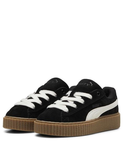 Puma X Fenty Black-White Creeper Phatty White Creepers, Fenty Creepers, Puma Creepers, Puma X Fenty, Puma Fenty, Fenty X Puma, Puma X, Swag Shoes, Fenty Puma