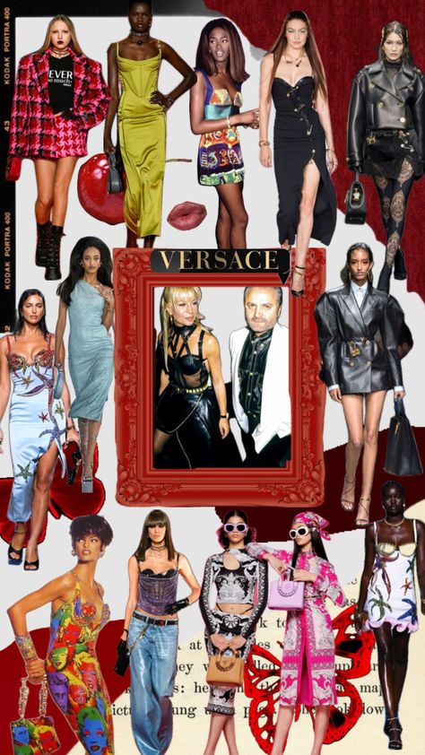 #versace #wallapaper #aesthetic #red Versace Aesthetic, Aesthetic Red, Fashion Collage, Portra 400, Kodak Portra, Versace, Mood Board, Collage, Red