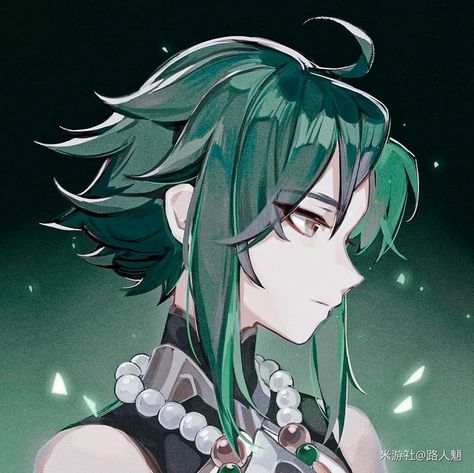 An Anime, Anime Character, Genshin Impact, Fanfiction, Wattpad, Green, Hair, Anime, Blue