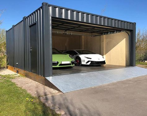 Container Sheds, Shipping Container Garage, Shipping Container Workshop, Container Garage, Shipping Container Sheds, Car Shed, Shipping Container Cabin, Container Conversions, Building A Garage