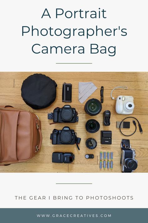 Curious about what is in a portrait photographer's camera bag? Check out all of the gear I bring with me to every photoshoot! #camerabackpack #camerabag #photographer #photographygear #gear #photography #canon #portraitphotography #naturallightphotography Chic Camera Bag For On-the-go, Trendy Camera Bag For On-the-go, Photographers Bag, Shoulder Camera Bag With Zipper For On-the-go, On-the-go Camera Bag With Zipper Pocket, Versatile Camera Bag For On-the-go, Camera Backpack, Cape Cod House, Natural Light Photography