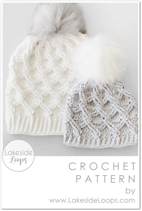 Camdyn Cable Crochet Hat – FREE Pattern – Lakeside Loops Cable Hat, Crochet Cable, Crochet Hat Free, Crochet Knit Hat, Bonnet Crochet, Crochet Beanie Pattern, Crochet Hats Free Pattern, Crochet Winter, Haken Baby