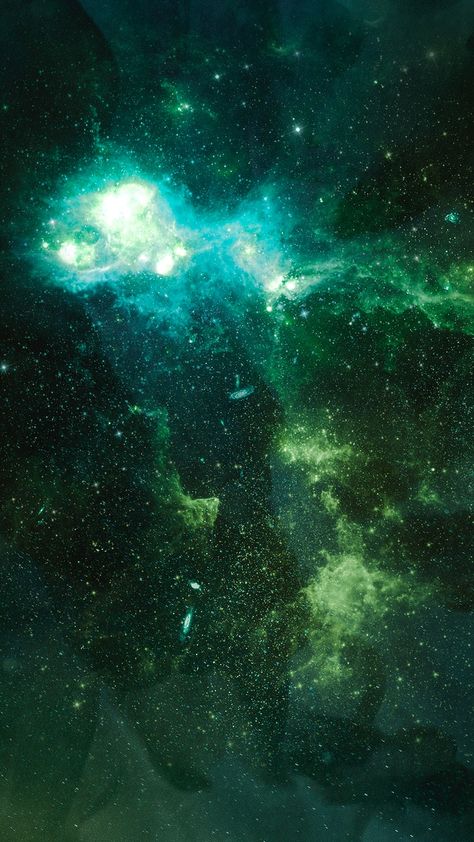 Galaxy in space textured background | free image by rawpixel.com / NingZk V. Green Space Background, Green Galaxy Wallpaper, Green Outer Space, Iphone Wallpaper Galaxy, Green Universe, Galaxy Texture, Aesthetic Universe, Iphone Wallpaper Dark, Space Texture