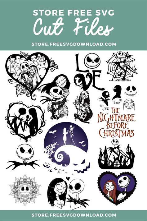 Nightmare Before Christmas Svg, Free Cricut Images, Cricut Svg Files Free, Idee Cricut, Projets Cricut, Cricut Halloween, Image Svg, Cricut Projects Beginner, Christmas Svg Files