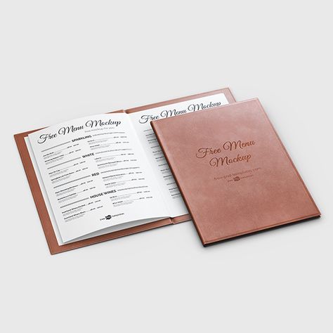 Free PSD Menu Mockup Template Menu Mockup Free, Leather Menu, Menu Mockup, Booklet Template, Free Mockup Templates, Menu Book, Red House, Templates Free Download, Mockup Templates