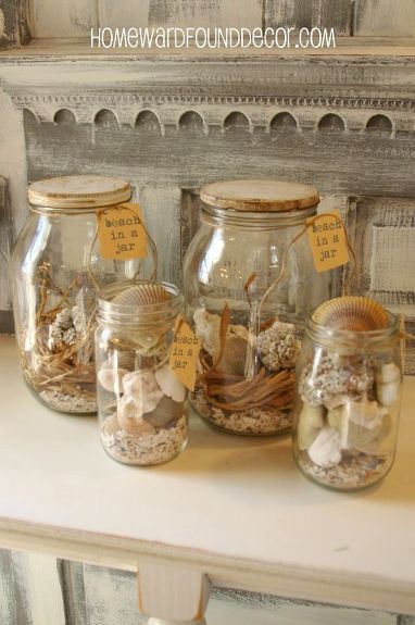 If you're like me, you've been collecting seashells all summer long... I've actually been collecting them for over a decade. I have some easy ways to display them using your everyday items at home (and one NOT so everyday item!) Click over to the HOMEWARDfound blog to see more (you're not going to BELIEVE number five!) #SummerStyle Seashell Display Ideas, Seashell Display, Shell Display, Art Coquillage, Seashell Projects, Shells And Sand, Deco Nature, Shell Collection, Sea Shell Decor