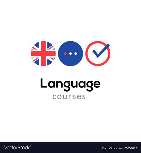 English Logo Schools, English Course Design, Language Logo Design, English Logo Design, English Learning Course, Language Logo, English Logo, Travel English, Course Design