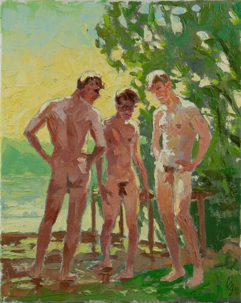 896,31 $US · Painting by Sergey Sovkov (Autriche). Buy the original (30x24 cm) 896,31 $US, including shipping (Autriche) via #Artmajeur.  #Painting Male Body Drawing, Male Art Men, Masculine Art, Male Body Art, African American Artwork, Nude Artwork, Arte Peculiar, Art Of Man, Graphic Poster Art