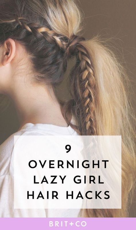 Easy overnight hairstyles for when you want to sleep in or when you're running late! nurse quote Running Late Hairstyles, Lazy Girl Hairstyles, Overnight Hair, Easy Work Hairstyles, Overnight Hairstyles, Lazy Hairstyles, Easy Hairstyles For School, Easy Hairstyles For Medium Hair, Work Hairstyles