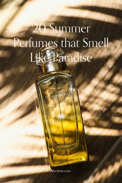 best summer perfumes for women Aesthetic Perfume Bottles, Parisian Makeup Look, Summer Perfumes For Women, Best Summer Perfumes, Bangs French, Parisian Makeup, Tropical Perfume, French Beauty Products, French Beauty Routine