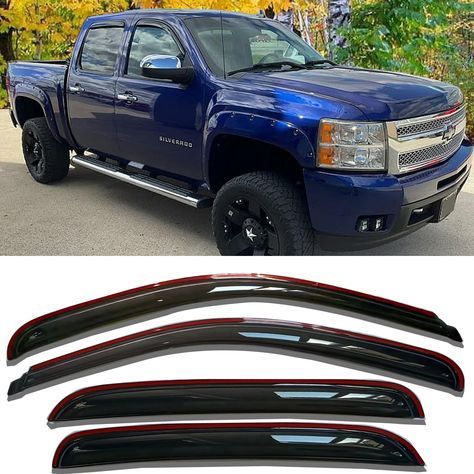 PRICES MAY VARY. Attention! Window Vent Deflector fits Compatible with Chevrolet (Chevy) 2007-2013 Silverado 1500 Crew Cab, 2010-2014 Silverado 2500 Crew Cab, 2007-2014 Silverado 2500HD 3500HD Crew Cab, 2007-2013 Avalanche, 2007-2014 Suburban 1500, 2007-2013 Suburban 2500. The Rain Guards also for GMC Sierra 1500 Crew Cab 2007-2013, 2007-2014 Sierra 2500HD 3500HD Crew Cab, for GMC Yukon XL 1500 2007-2014, for GMC Yukon XL 2500 2007-2013. In-Channel Style (Not Out-Channel Style). 2pcs for front d Silverado Accessories, Chevy Trucks Accessories, 2014 Silverado, 2013 Silverado, Window Vents, Rv Tires, Yukon Xl, Silverado 2500, Gmc Yukon