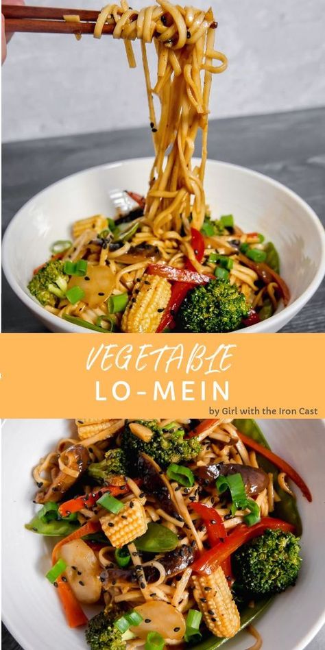 Vegetarische Diners, Sandwich Vegetarian, Vegetable Lo Mein, Resep Seafood, Lo Mein Recipes, Cibo Asiatico, Resep Diet, God Mad, Lo Mein