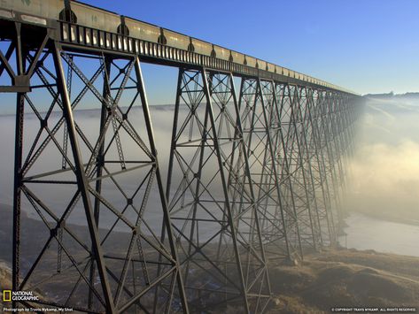 The Lethbridge Viaduct/High Level Bridge - Lethbridge, Alberta, Canada Weather Wallpaper, Essay Planner, Lethbridge Alberta, Trestle Bridge, Senior Student, Railroad Bridge, Railway Bridges, Essay Writing Skills, Powerpoint Slides