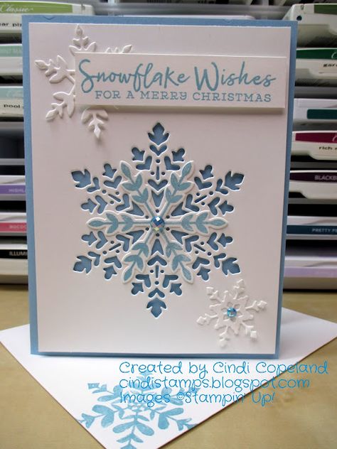 Blue Christmas Cards, Christmas Medley, Christmas Card Sayings, Stamped Christmas Cards, Simple Christmas Cards, Snowman Cards, Snowflake Cards, Christmas Card Art, Homemade Christmas Cards