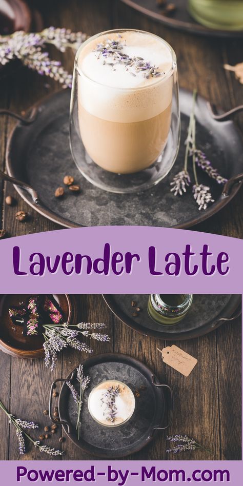 If you're looking for a relaxing way to start your day try this calming lavender latte made with a homemade lavender simple syrup. It's a lovely morning treat and you can make the lavender syrup yourself, just check out our easy recipe! Lavender Frappe Recipe, Lavender Simple Syrup Uses, Diy Lavender Syrup, Drinks Made With Lavender Syrup, Lavendar Latte Recipes, Recipes Using Lavender Syrup, Lavender Overnight Oats, Lavender Coffee Syrup, How To Make Lavender Syrup