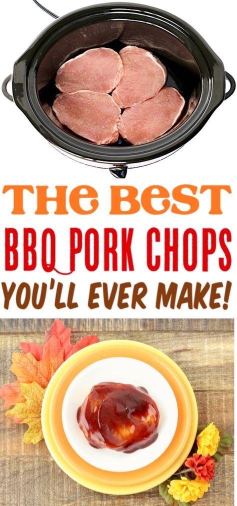 Boneless Pork Chops Crock Pot, Pork Chop Recipes Easy, Crockpot Barbecue, Barbecue Pork Chops, Boneless Pork Chop Recipes, Pork Chop Recipes Crockpot, Bbq Pork Chops, Pork Chop Recipe, Easy Pork Chops