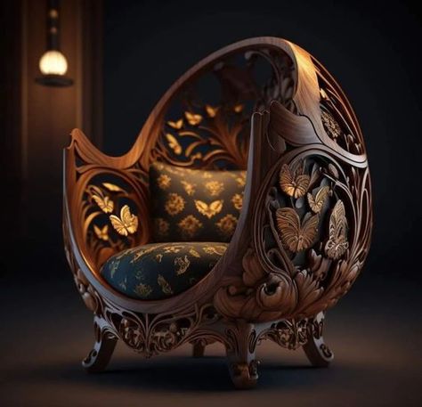 Leaf Chair, King Room, Fantasy Furniture, Unusual Furniture, French Art Nouveau, Seni 3d, Fantastic Furniture, Funky Furniture, Cool Chairs