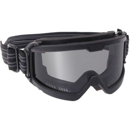 Smoke Lens - Over Glasses Tactical Goggles Over the Glasses Tactical Goggles. Designed large enough to comfortably fit a pair of glasses underneath. Tactical goggles meet ANSI Z87-1 and MIL-DTL-43511D standards for impact protection. CE certified and feature UV 400 protection. Top and bottom vents. Anti fog and anti scratch 2mm thick lenses. Adjustable strap and have padding that measures 3/8" and a 7/8" cut out for glasses template. Smoke Lens. Color: Black. Tactical Goggles, Teknologi Futuristik, Stealth Suit, Survival Tactics, Work Apparel, Oakley Frogskins, Tactical Gear Loadout, Combat Gear, Safety Goggles