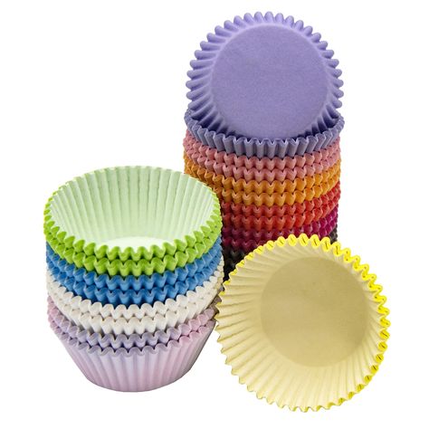 PRICES MAY VARY. Package: 500 pcs cupcake liners in 12 colors ,the sufficient quantity can meet your party or daily life using needs. Reliable material: the baking cup is made of paper, no odd smell, safe and non-toxic material, you can use them with peace of mind. Standard size: 2inch(5cm)/Bottom ,2.75inch(7cm)/Top, 1.3inch(3.2)/Height, Fits standard size cupcakes/muffins pan. Oven, freezer and microwave safe- these muffin liners are practical by being oven safe, freezer safe and microwave safe Cupcake Cups, Muffin Liners, Muffin Pans, Cupcake In A Cup, Cupcake Cases, Cupcake Wrappers, Cake Balls, Cupcake Liners, Baking Cups