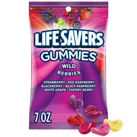 Gummies Candy, Lifesaver Candy, White Grape, Fruit Candy, Wild Berries, Chewy Candy, Red Raspberry, Black Raspberry, Delicious Fruit