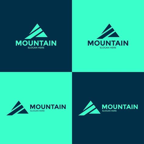 Mountain Logo Design, Minimal Mountain, Mountain Logo, Mountain Logos, Logo Design Template, Minimal Logo, Design Template, Premium Vector, Graphic Resources