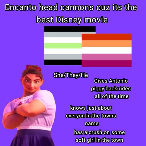 Encanto Headcannons, Luisa Madrigal, Piggy Back Ride, Head Cannons, Familia Madrigal, Disney Theory, Town Names, Gay Memes, Best Disney Movies