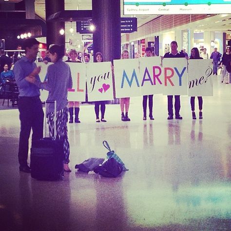 Spotted tonight at Sydney Airport by a friend of Bride To Be. Big snaps for this proposal "groom-to-be", whoever you are... #proposalideas #engagements #YES! Airport Proposal Ideas, Airport Proposal, Welcome Home Boyfriend, Sydney Airport, Surprise Proposal, Proposal Engagement, At The Airport, Instagram Analytics, Put A Ring On It