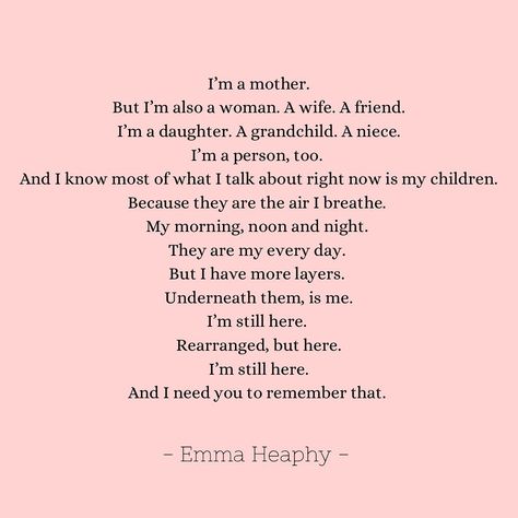 Emma Heaphy on Instagram: “How it can feel when lost in motherhood. Do you feel like this too? 📚 If this new poem resonates, you can check out my early motherhood…” Check On Moms Quotes, Mom Finding Yourself Quotes, Motherhood Losing Friends Quotes, Emma Heaphy Quotes, Poem About Motherhood, Losing Yourself In Motherhood, Being The Default Parent Quotes, First Year Of Motherhood Quotes, Lost In Motherhood Quotes