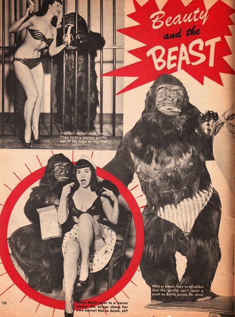 Vintage Sleaze Bettie Page Photos, Betty Page, Man Beast, Bettie Page, Vintage Pinup, Hollywood Stars, New Wave, The Beast, Will Smith