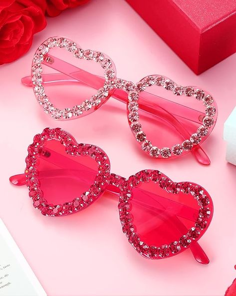 Lovecore Fashion, Barbiecore Aesthetic, Transparent Heart, Flamingo Pictures, Cowgirl Halloween, Funky Glasses, Heart Glasses, Cute Glasses, Pink Out