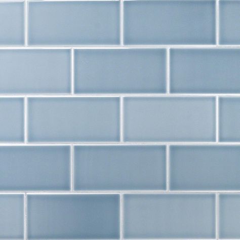 Ivy Hill Tile Magnitude Blue 4 in. x 8 in. x 7.5mm Polished Ceramic Subway Wall Tile (68 pieces / 14.63 sq. ft. / box) Cleaning Ceramic Tiles, Cleaning Tile Floors, Bullnose Tile, Polish Ceramics, Ceramic Subway Tile, Ivy Hill Tile, Blue Tile, Garage Apartment, Feature Tiles